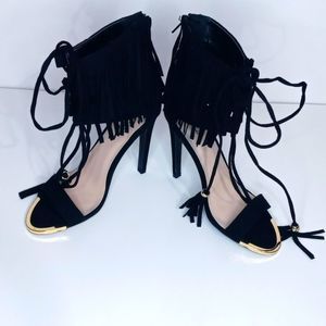 Black Lace Up Heels